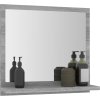 Koupelnové zrcadlo 40 x 10,5 x 37 cm dřevotříska [804561] (Barva šedá s vysokým leskem)