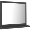 Koupelnové zrcadlo 40 x 10,5 x 37 cm dřevotříska [804561] (Barva šedá s vysokým leskem)