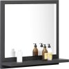 Koupelnové zrcadlo 40 x 10,5 x 37 cm dřevotříska [804561] (Barva šedá s vysokým leskem)