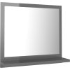 Koupelnové zrcadlo 40 x 10,5 x 37 cm dřevotříska [804561] (Barva šedá s vysokým leskem)