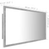 LED koupelnové zrcadlo 80 x 8,5 x 37 cm akrylové [804928] (Barva Betonová šedá)