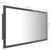 LED koupelnové zrcadlo 80 x 8,5 x 37 cm akrylové [804928] (Barva Betonová šedá)
