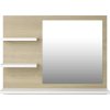 Koupelnové zrcadlo 60 x 10,5 x 45 cm dřevotříska [815661] (Barva Šedá sonoma)