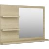 Koupelnové zrcadlo 60 x 10,5 x 45 cm dřevotříska [815661] (Barva Šedá sonoma)