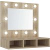 Zrcadlová skříňka s LED 60 x 31,5 x 62 cm [808885] (Barva dub sonoma)