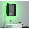 Koupelnová skříňka se zrcadlem a LED 40x12x45 cm [804949] (Barva Černá)
