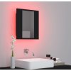 Koupelnová skříňka se zrcadlem a LED 40x12x45 cm [804949] (Barva Černá)