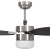Stropní ventilátor světlo a dálkový ovladač 76 cm světle hnědý [51493] (Barva Tmavě hnědá)