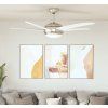 Ozdobný stropní ventilátor se světlem 128 cm [50538] (Barva Bílá)
