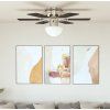 Ozdobný stropní ventilátor se světlem 128 cm [50538] (Barva Bílá)