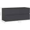 Skříňka pod umyvadlo 100x38,5x45 cm kompozit [804765] (Barva Černá)