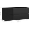 Skříňka pod umyvadlo 100x38,5x45 cm kompozit [804765] (Barva Černá)