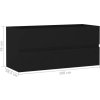 Skříňka pod umyvadlo 100x38,5x45 cm kompozit [804765] (Barva Černá)