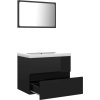 Set koupelnového nábytku dřevotříska [3071586] (Barva Černá)