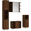 4dílný set koupelnového nábytku dřevotříska [3187614] (Barva Hnědý dub)
