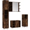 4dílný set koupelnového nábytku dřevotříska [3187614] (Barva Hnědý dub)