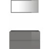 Koupelnová skříňka se zrcadlem kompozitní dřevo [804885] (Barva Betonová šedá)