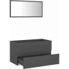 Koupelnová skříňka se zrcadlem kompozitní dřevo [804885] (Barva Betonová šedá)