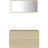 Koupelnová skříňka se zrcadlem kompozitní dřevo [804885] (Barva Betonová šedá)
