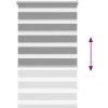 Zebrová roleta 90,9 x 150 cm Šířka látky 86,7 cm [240207] (Barva Šedá)