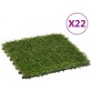 Dlaždice s umělou trávou 22 ks zelené 30 x 30 cm [149031]
