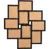 Kolážový fotorámeček na 10 obrázků (13 x 18 cm) MDF [332783] (Barva Černá)