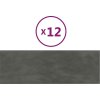 Nástěnné panely 12 ks 90 x 30 cm samet 3,24 m² [343920] (Barva Tmavě šedá)