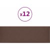 Nástěnné panely 12 ks 90 x 30 cm umělá kůže 3,24 m² [343917] (Barva Hnědá)