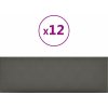 Nástěnné panely 12 ks 90 x 30 cm umělá kůže 3,24 m² [343917] (Barva Hnědá)