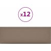 Nástěnné panely 12 ks 90 x 30 cm umělá kůže 3,24 m² [343917] (Barva Hnědá)