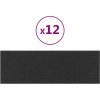Nástěnné panely 12 ks 90 x 30 cm textil 3,24 m² [343901] (Barva Světle šedá)