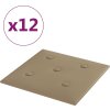 Nástěnné panely 12 ks 30 x 30 cm umělá kůže 1,08 m² [343974] (Barva Černá)
