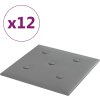 Nástěnné panely 12 ks 30 x 30 cm umělá kůže 1,08 m² [343974] (Barva Černá)