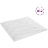 Nástěnné panely 12 ks 50 x 50 cm XPS 3 m² ametyst [356937] (Barva Bílý kámen)