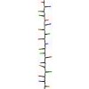 Kompaktní LED řetěz se 400 LED diodami studený bílý 13 m PVC [343258] (Barva Pastelová vícebarevná a tmavě zelená)