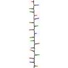 Světelný LED řetěz se 3 000 LED pastelový barevný 65 m PVC [343272] (Barva Vícebarevná a tmavě zelená)