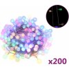 Světelný řetěz kulaté žárovky 20 m 200 LED 8 funkcí [328813] (Barva Vícebarevný)