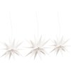 Svítící vánoční hvězdy s LED 3 ks skládací [356197] (Barva Bílá)