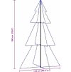 Vánoční stromek kužel 240 LED diod dovnitř i ven 118 x 180 cm [328585] (Barva Vícebarevný)