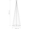 Vánoční stromek kužel 752 ch LED diod 160 x 500 cm [51292] (Barva Teplá bílá)