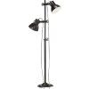 Podlahová lampa se 2 svítidly ná E27 litina [320585] (Barva Černá)
