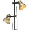 Podlahová lampa se 2 svítidly ná E27 litina [320585] (Barva Černá)
