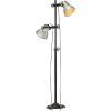 Podlahová lampa se 2 svítidly ná E27 litina [320585] (Barva Černá)