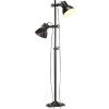 Podlahová lampa se 2 svítidly ná E27 litina [320585] (Barva Černá)