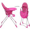 Dětská jídelní židlička modro-bílá [10183] (Barva Růžová)