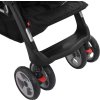Tandemový kočárek a černý ocel [10112] (Barva Modrá)