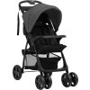 Dětský kočárek 3 v 1 a černý ocel [10393] (Barva Červená)