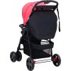 Dětský kočárek 3 v 1 a černý ocel [10393] (Barva Červená)