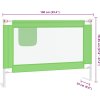 Dětská zábrana k postýlce 100 x 25 cm textil [10190] (Barva Zelená)