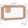 Dětská zábrana k postýlce 90 x 25 cm textil [10216] (Barva Taupe)